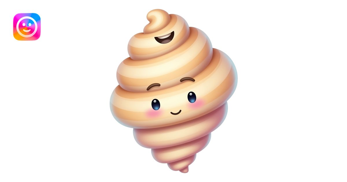 A floating spiral pastry shaped like a wind vortex, continuously ...