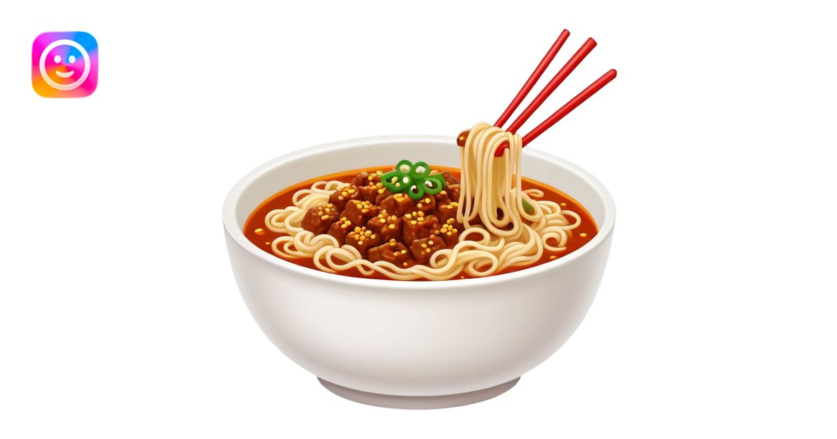 Chengdu Dan Dan Noodles with spicy sauce and minced meat, simplified ...