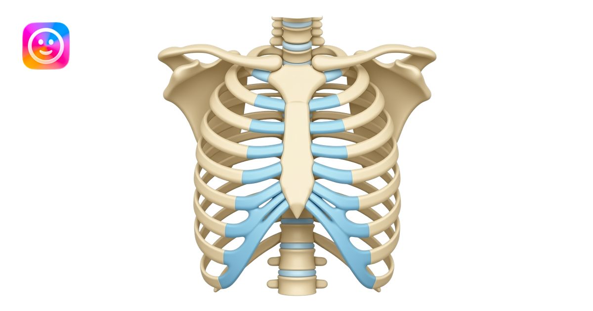 A rib cage emoji | AI Emoji Generator