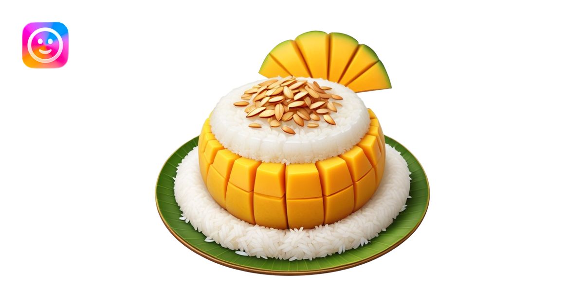 cinematic-realistic-mango-sticky-rice-dessert-emoji,-showcasing-sweet ...