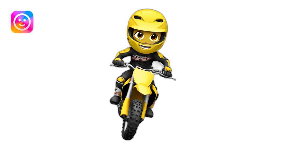 Motocross rider emoji | AI Emoji Generator