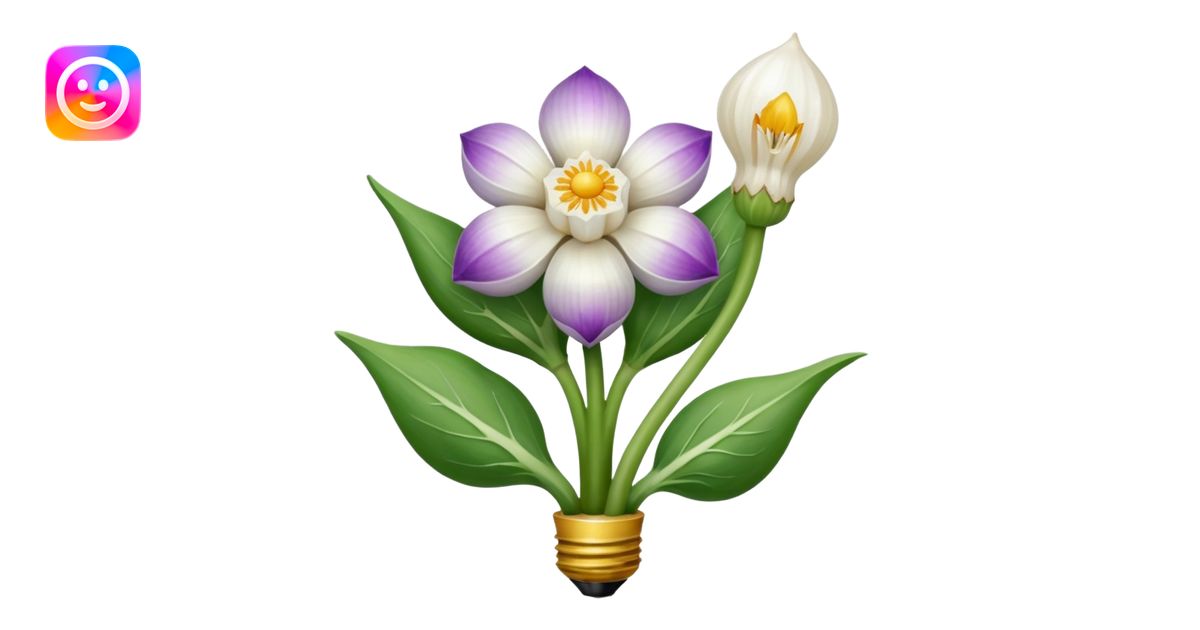 Flower, gem and garlic emoji emoji | AI Emoji Generator