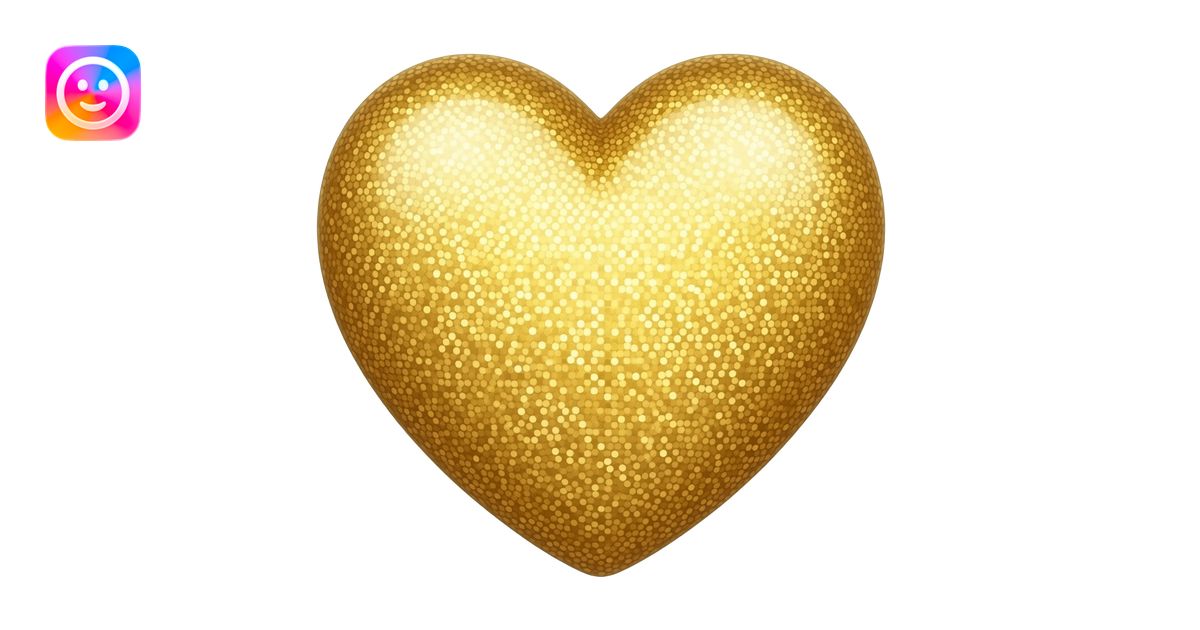 Small true gold sparkling heart emoji emoji | AI Emoji Generator