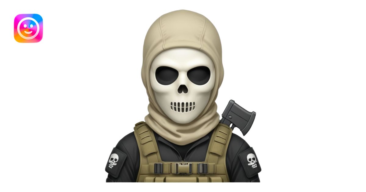 Call of duty deki ghost emoji | AI Emoji Generator