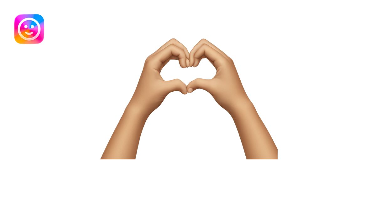 Two hands creating a heart shape emoji | AI Emoji Generator