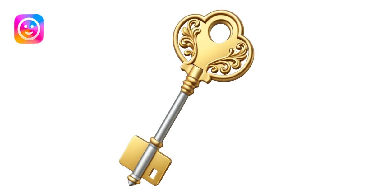 gold basic key emoji | AI Emoji Generator