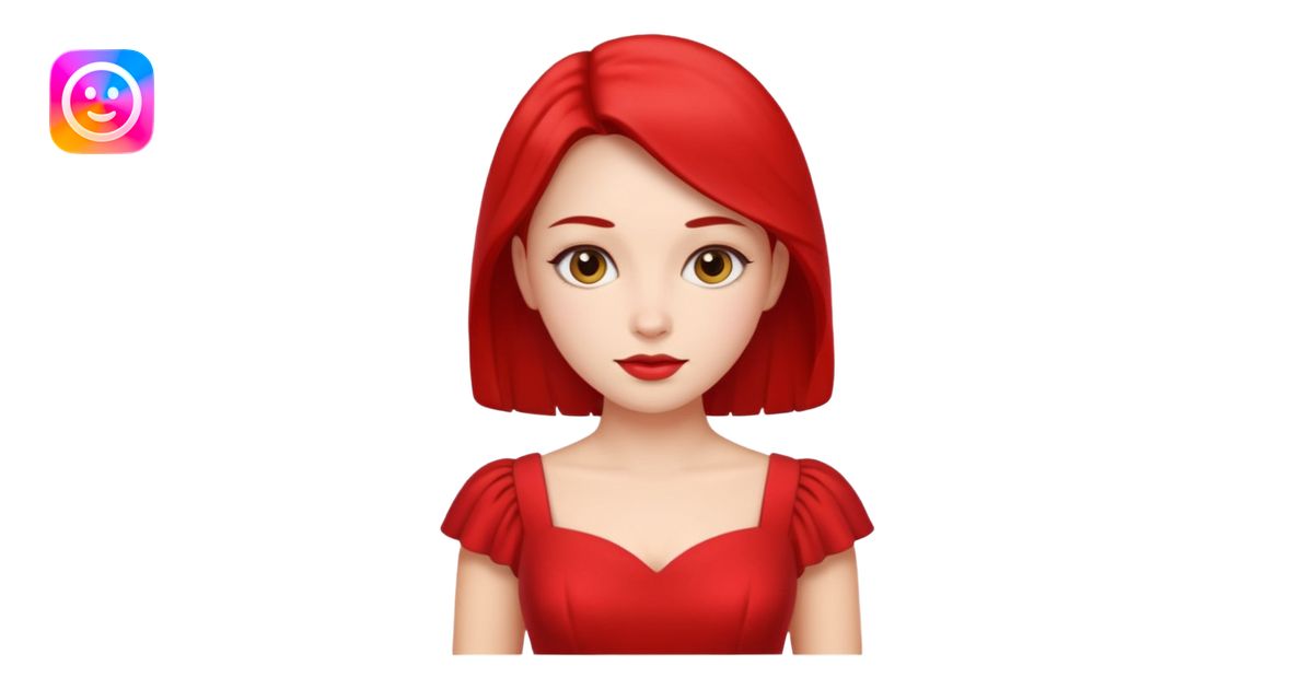 lady in red emoji | AI Emoji Generator