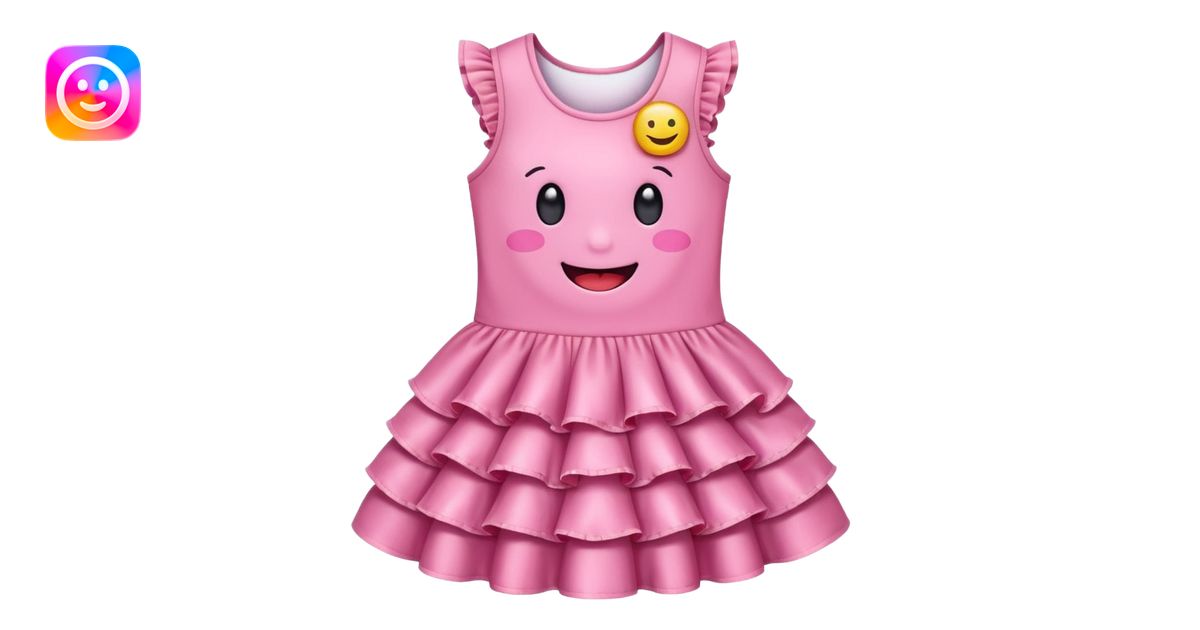 cute kawaii dress with happy smiling face and sparkles emoji style ...