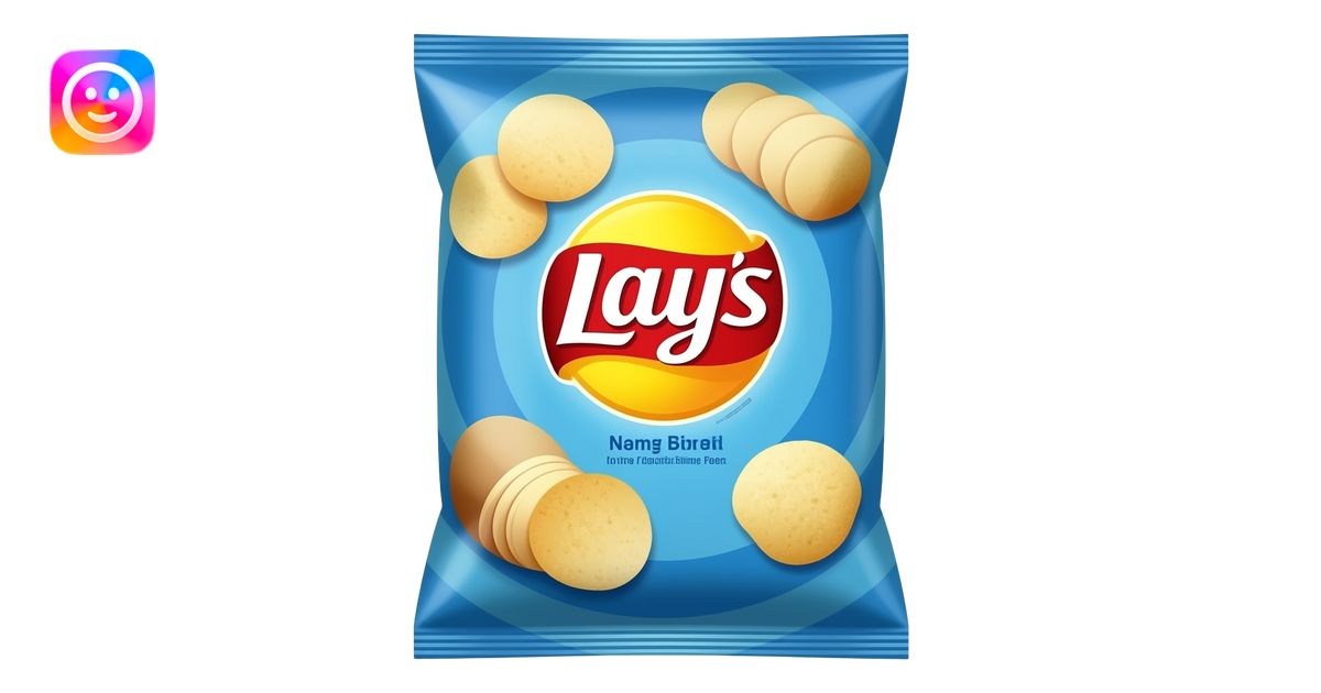 Blue lays chips packet emoji | AI Emoji Generator