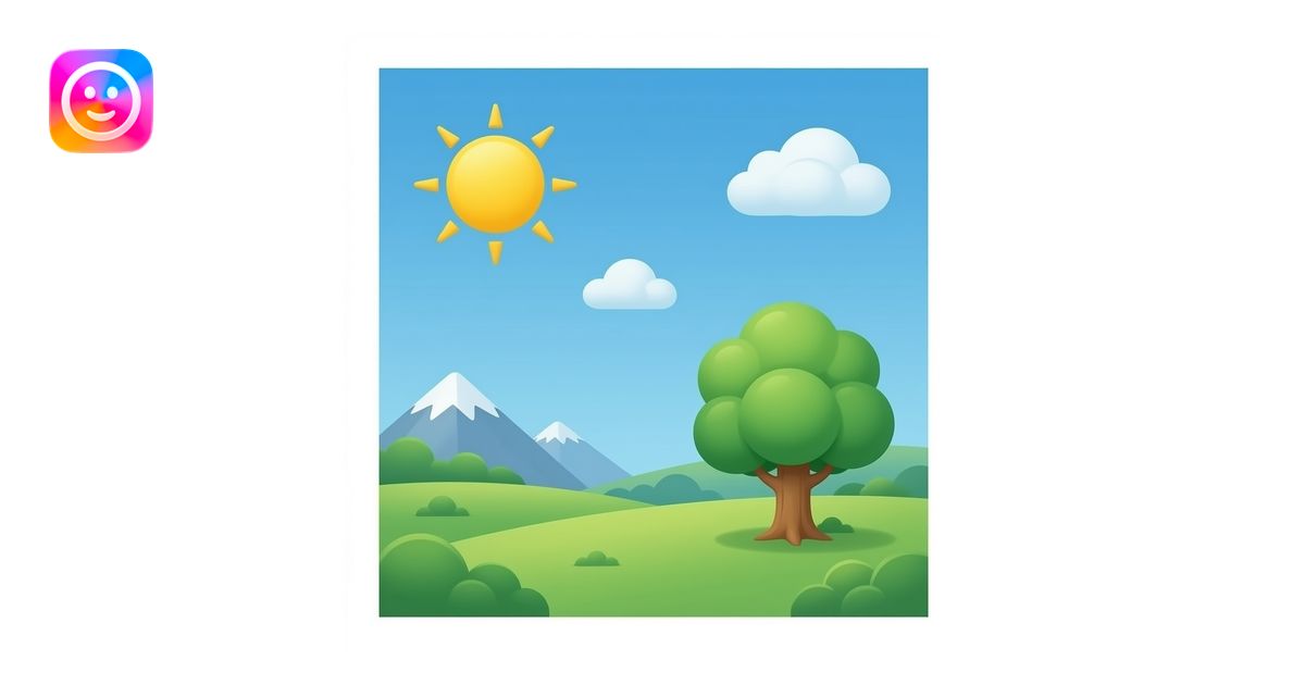 blue and gold small tree emoji | AI Emoji Generator
