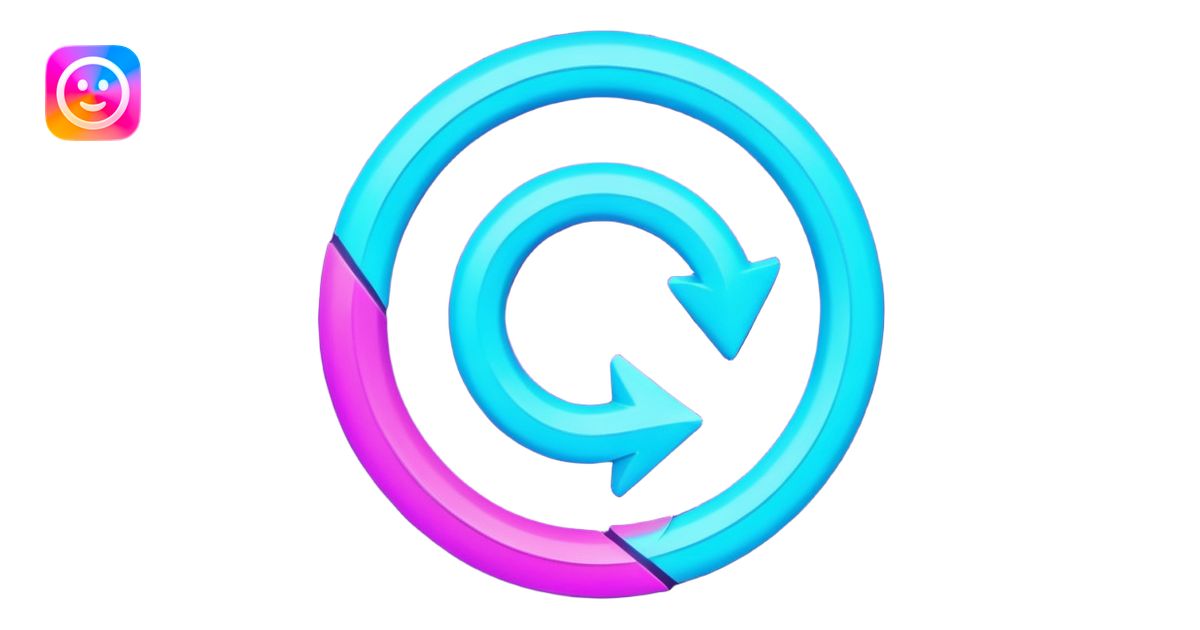 Circular loop arrow in Virtuosa style: smooth rounded shape forming a ...
