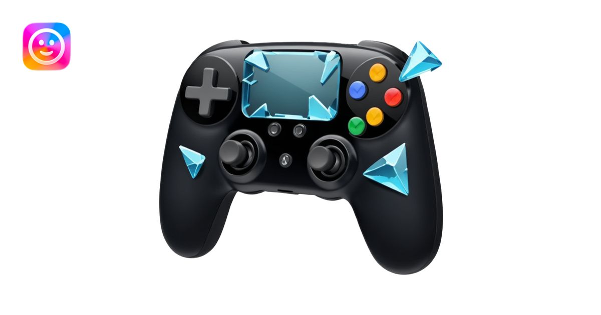 game controller shattered shattered glass emoji | AI Emoji Generator