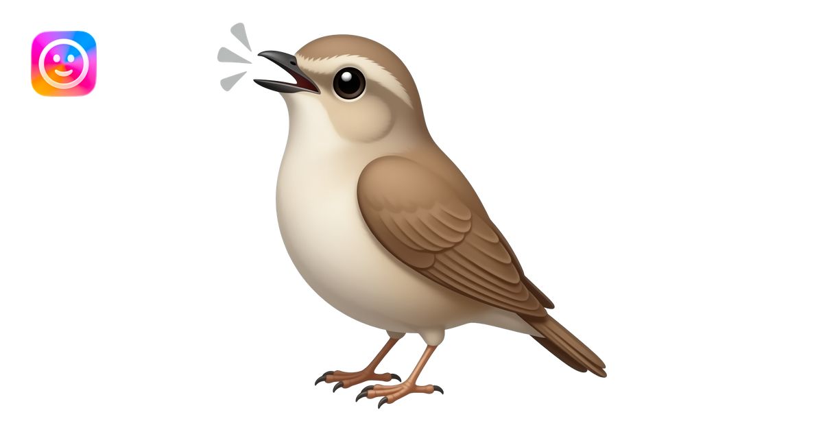 Cartoon Nightingale piping chirp emoji | AI Emoji Generator