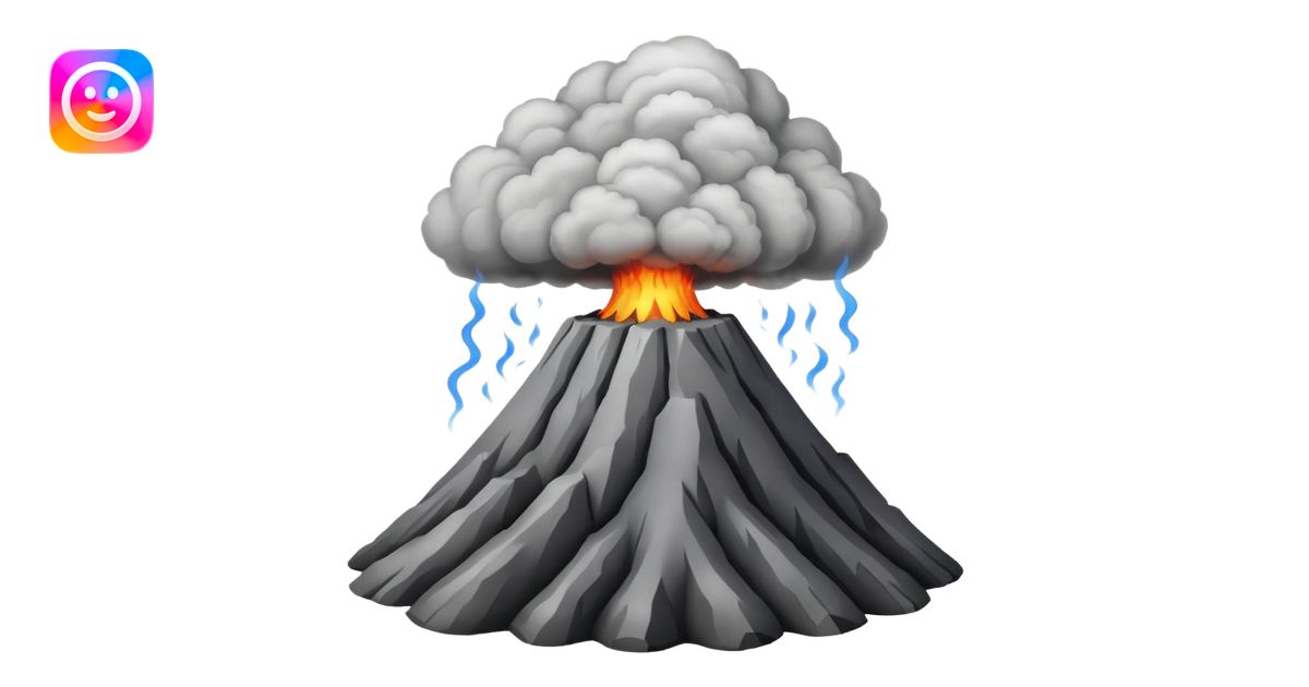 dry volcano, smoke emoji | AI Emoji Generator