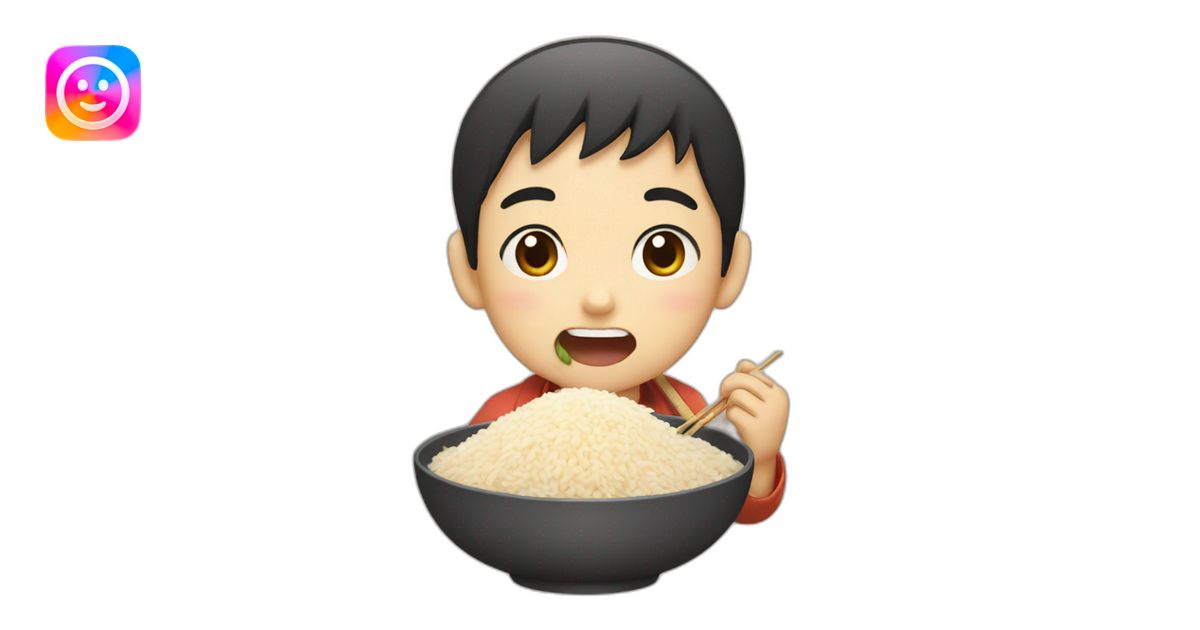 japanese boy eating rice emoji | AI Emoji Generator