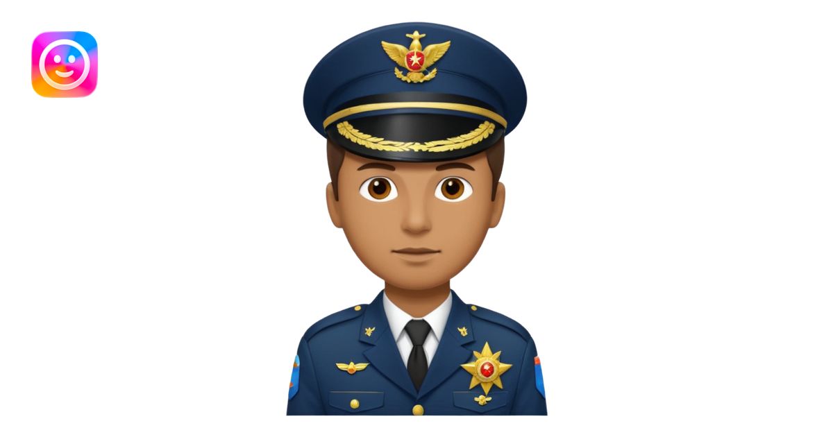 Quiero un 👮🏻‍♂️ pero uniformado de militar emoji | AI Emoji Generator