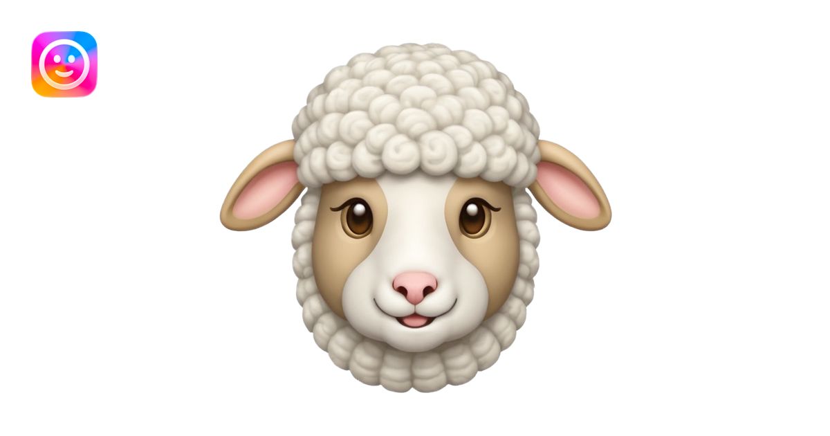 Sheep wear a wool hat emoji | AI Emoji Generator