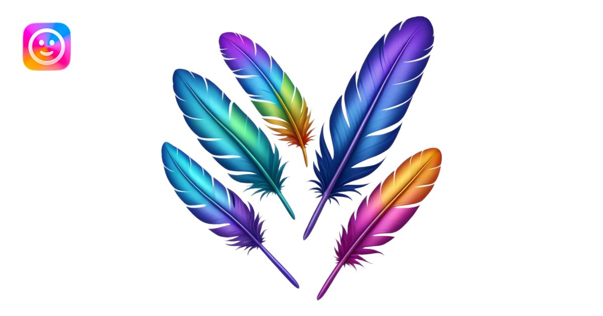 colorful feathers emoji | AI Emoji Generator