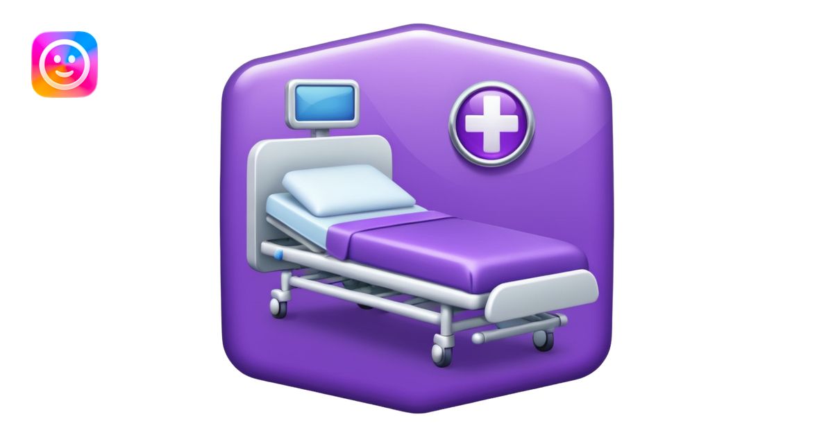 glitter purple hospital emoji | AI Emoji Generator