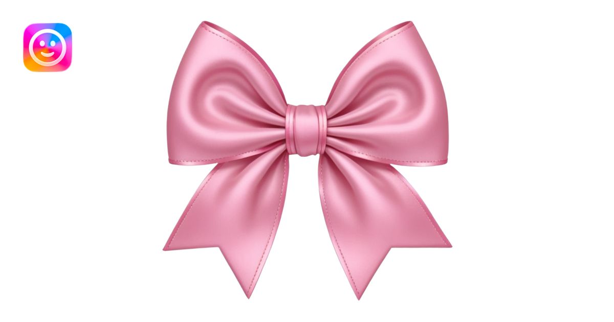 Moño rosa coquettee emoji | AI Emoji Generator