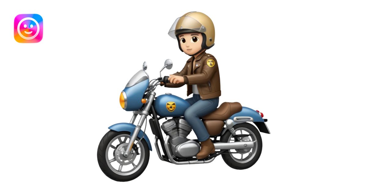 a motor bike rideng emoji emoji | AI Emoji Generator