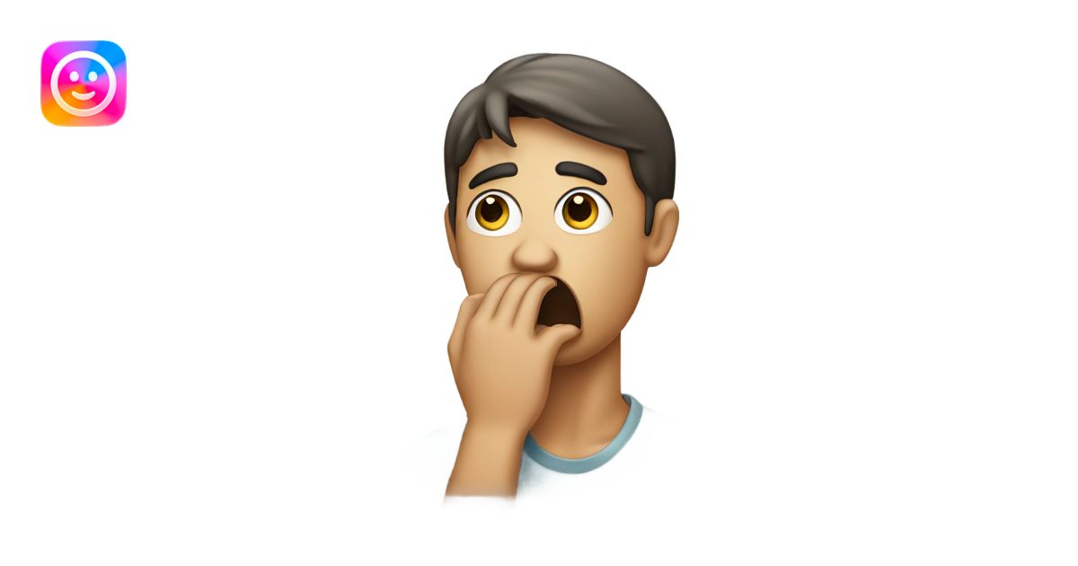 about to throw up with hand covering mouth emoji | AI Emoji Generator