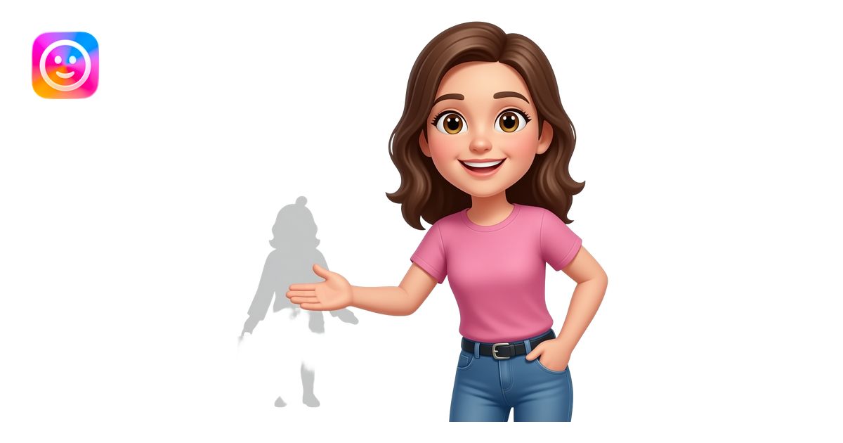 Jeune femme en entière qui fait au revoir aux autres emoji | AI Emoji ...