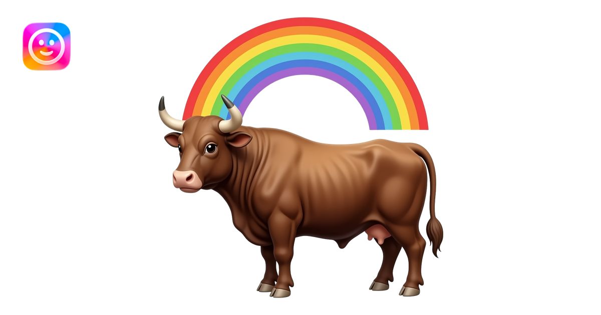taurus rainbow emoji | AI Emoji Generator
