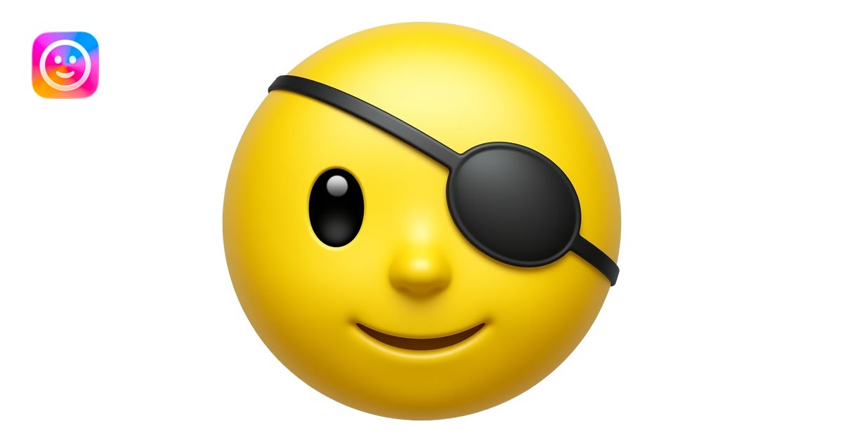 A default yellow circle face with a neutral expression with an eye ...