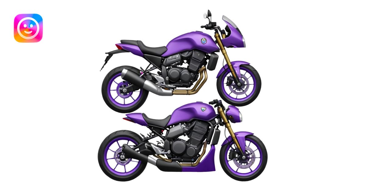 Créer un emoji copiable sur mon système iOS avec une moto mt07 noir ...