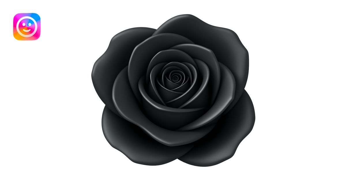 rose abyssal c'est une rose noir emoji | AI Emoji Generator