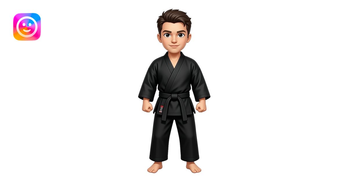 black karate apprentice emoji | AI Emoji Generator