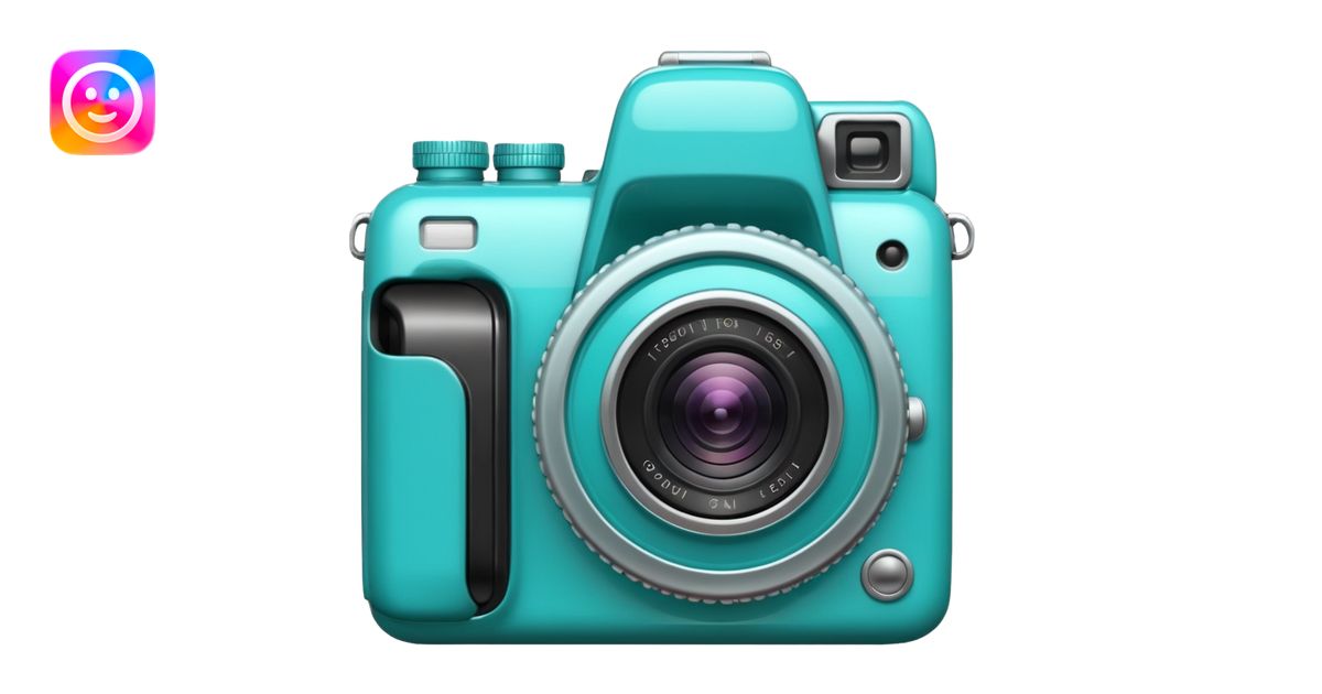 turquoise camera emoji emoji | AI Emoji Generator