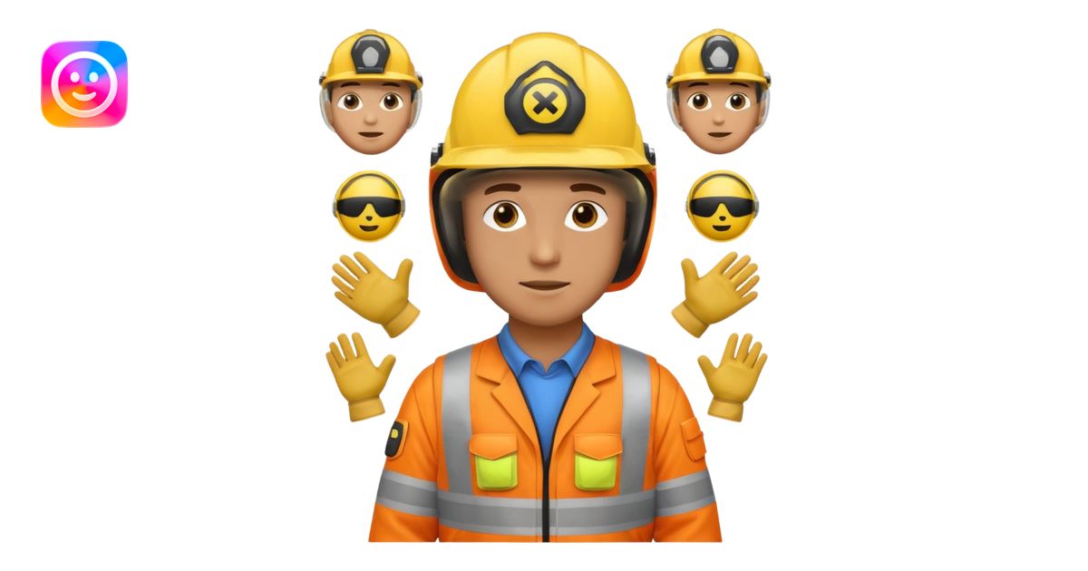 a guy wearing safety outfit with helmet standing , around him safety ...