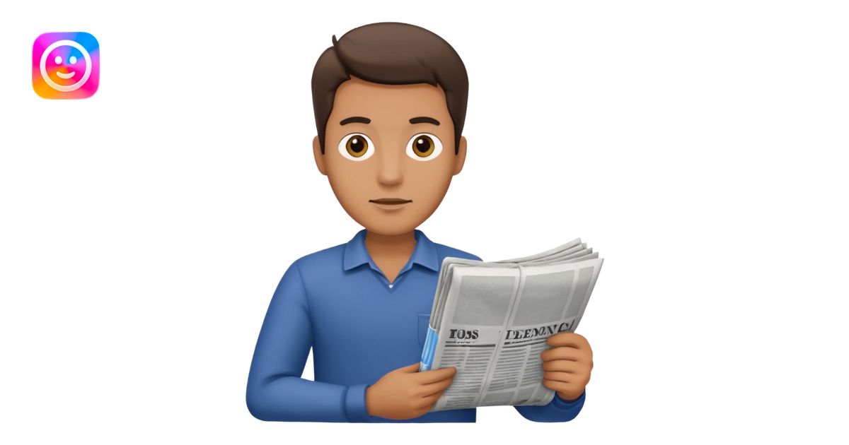 man holding rolled newspaper emoji | AI Emoji Generator