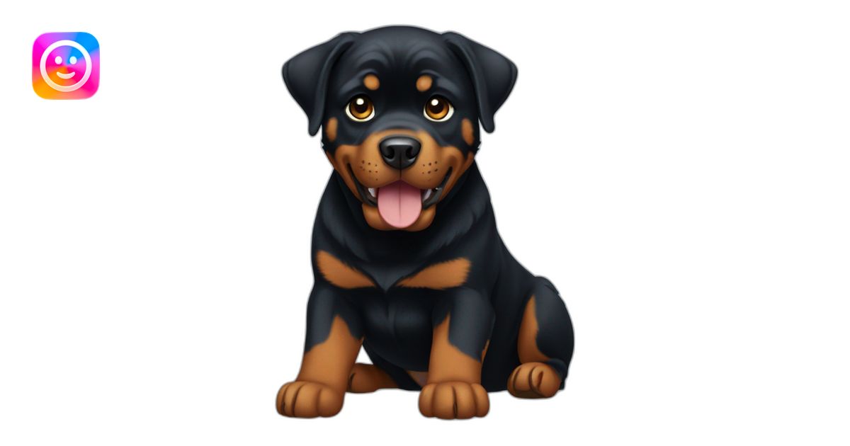 Rottweiler emoji | AI Emoji Generator