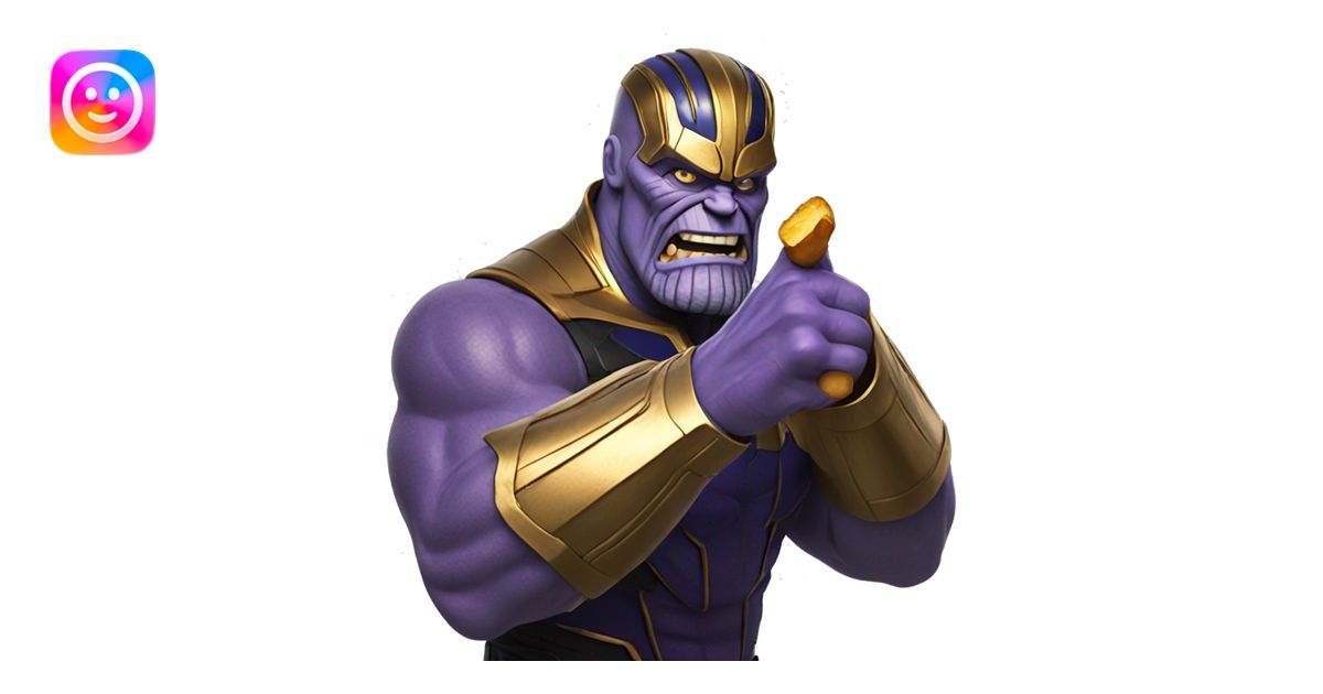 Thanos snapping his finger emoji | AI Emoji Generator
