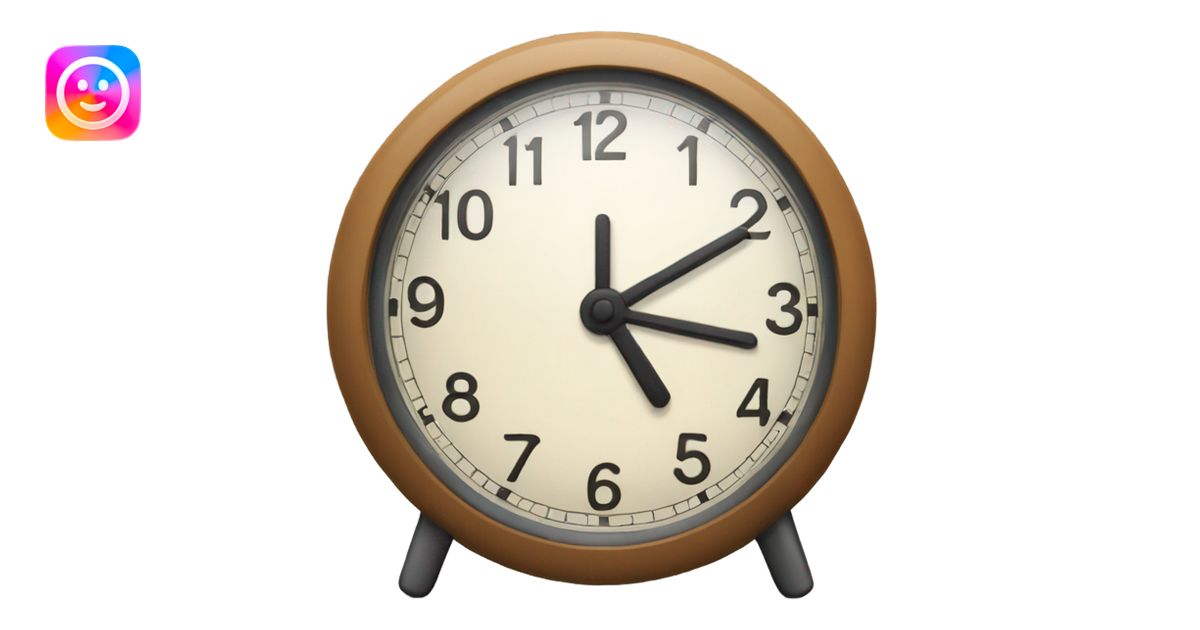 a clock from 9 am to 5 pm emoji | AI Emoji Generator