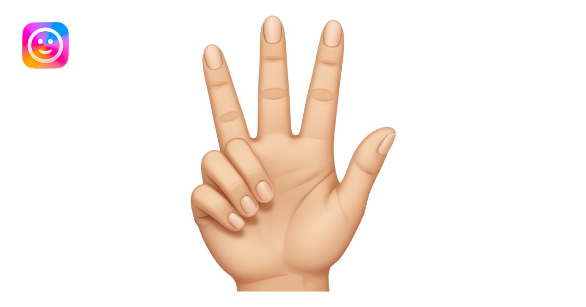 Create a hand gesture in which middle finger is faced front and ...