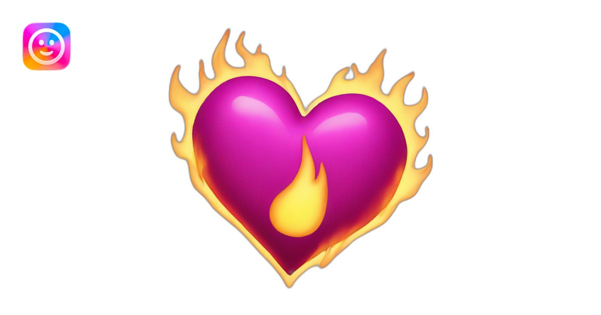 a burning heart emoji | AI Emoji Generator