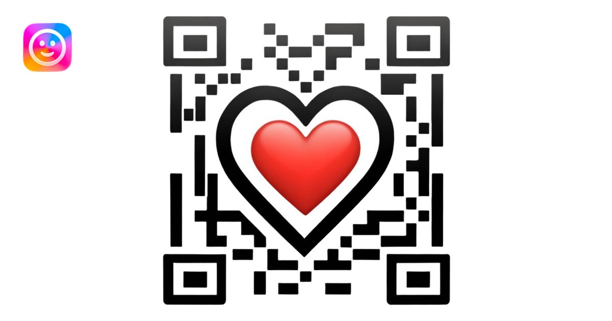 qr code with a heart emoji | AI Emoji Generator