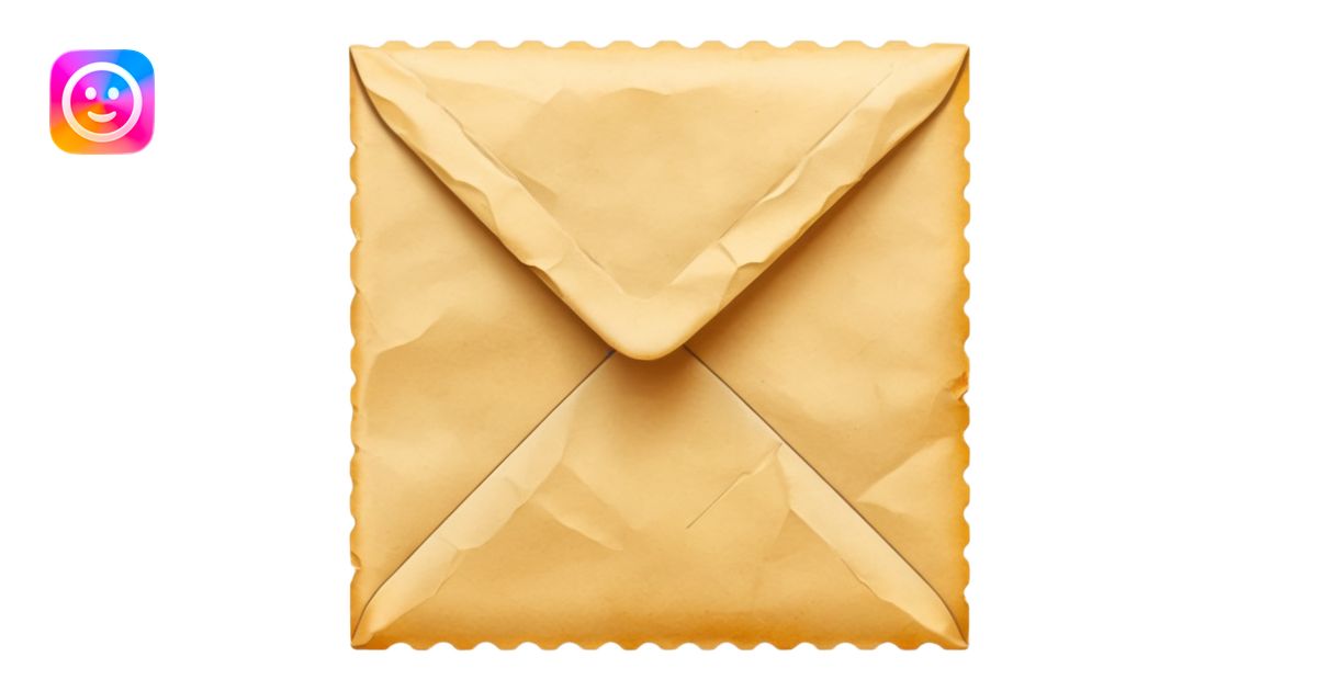 Letter with stamp on it emoji | AI Emoji Generator