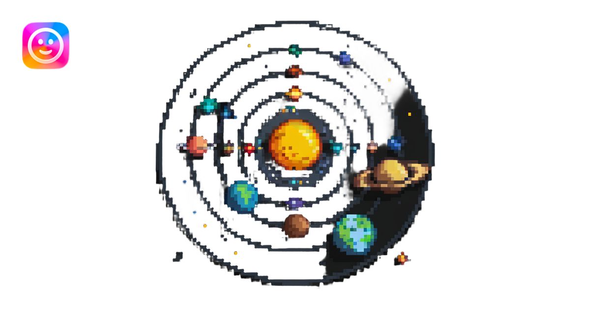 pixel art solar system emoji | AI Emoji Generator