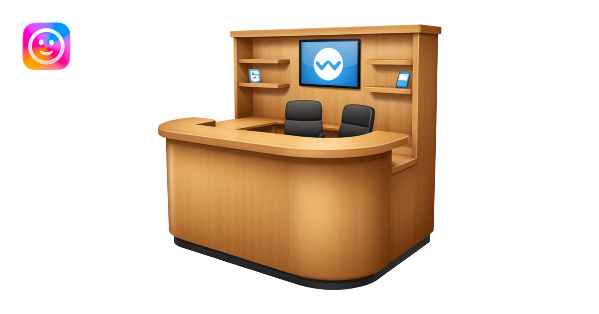 Reception desk emoji | AI Emoji Generator