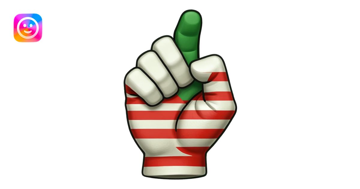 This fist emoji but instead of yellow it’s the three Italian flag ...