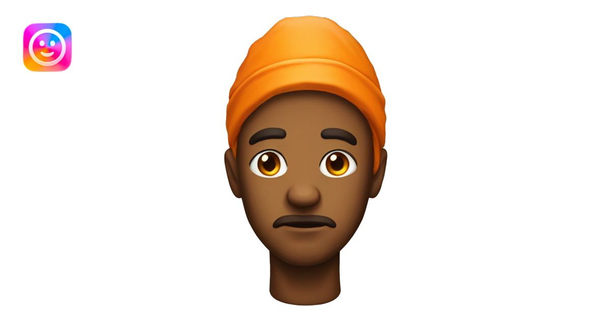 Tangerine with a serious look emoji | AI Emoji Generator