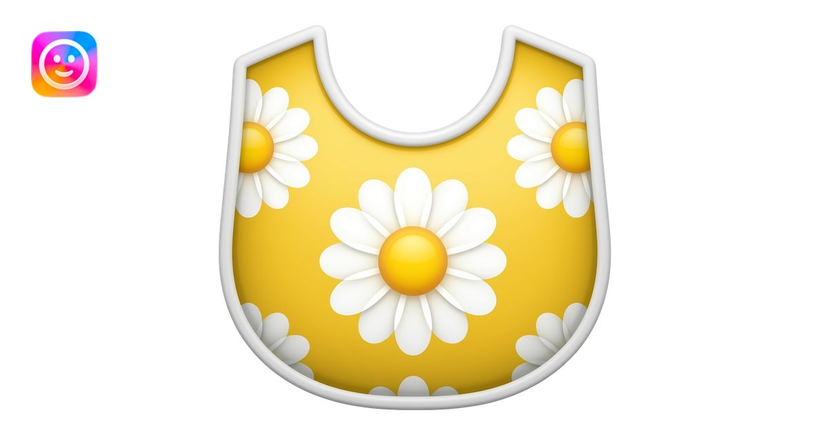 yellow bib with daisy pattern emoji | AI Emoji Generator