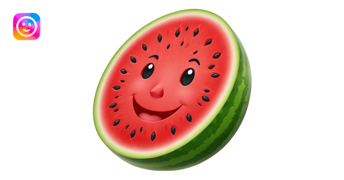 watermelon smile hAlf slice emoji | AI Emoji Generator