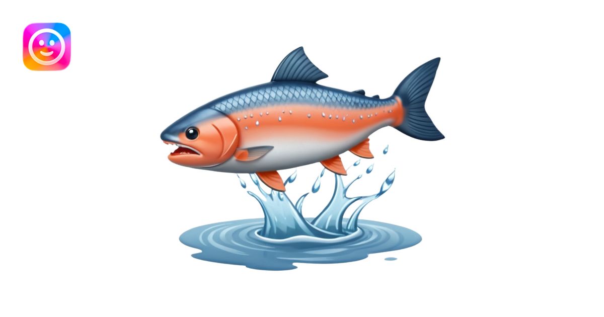 salmon flopping around on land emoji | AI Emoji Generator
