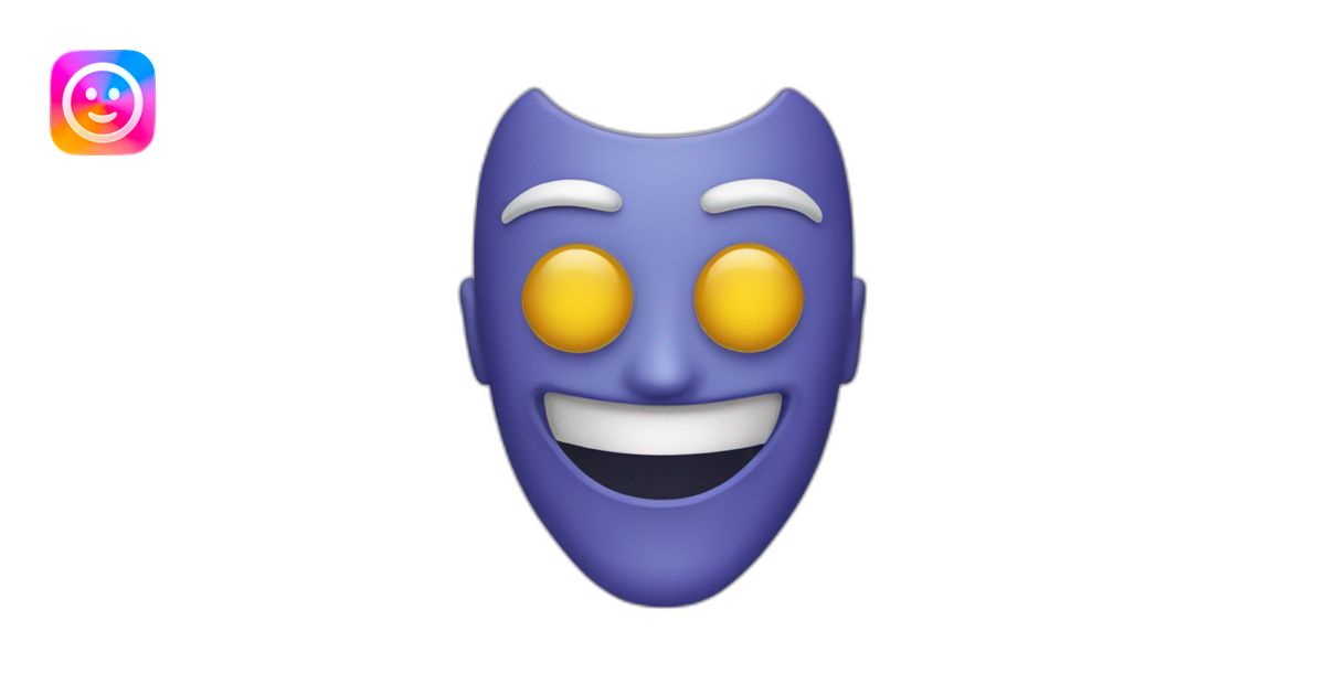 emoji-qui-est-heureux-et-il-tient-un-masque-de-lui-qui-rigole- emoji ...